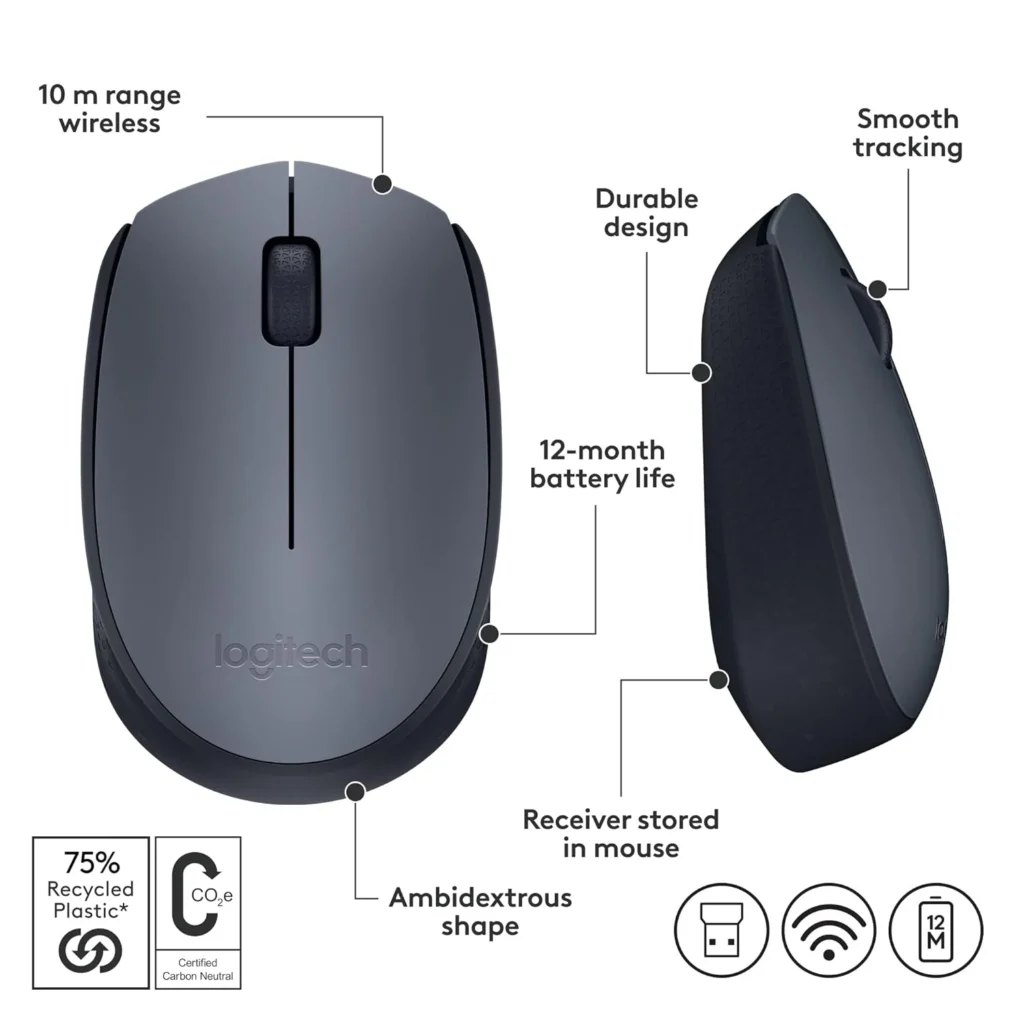 ماوس بی سیم لاجیتک مدل Mouse wireless logitech M170